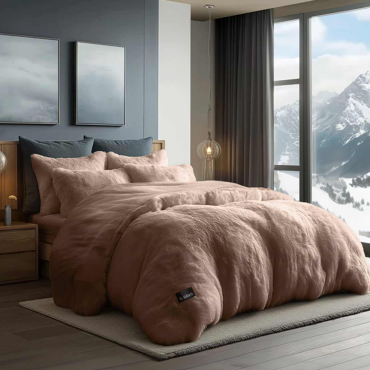 Premium plush bedding set with soft flannel fleece texture