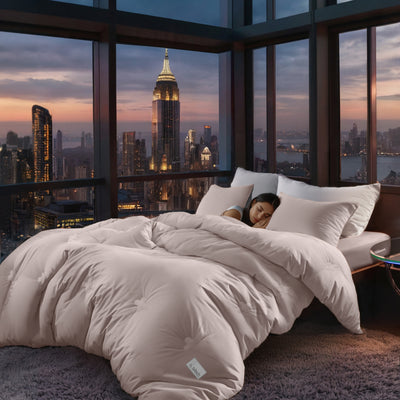 The FLORÉ Oversized Eucalyptus Cooling Comforter Set