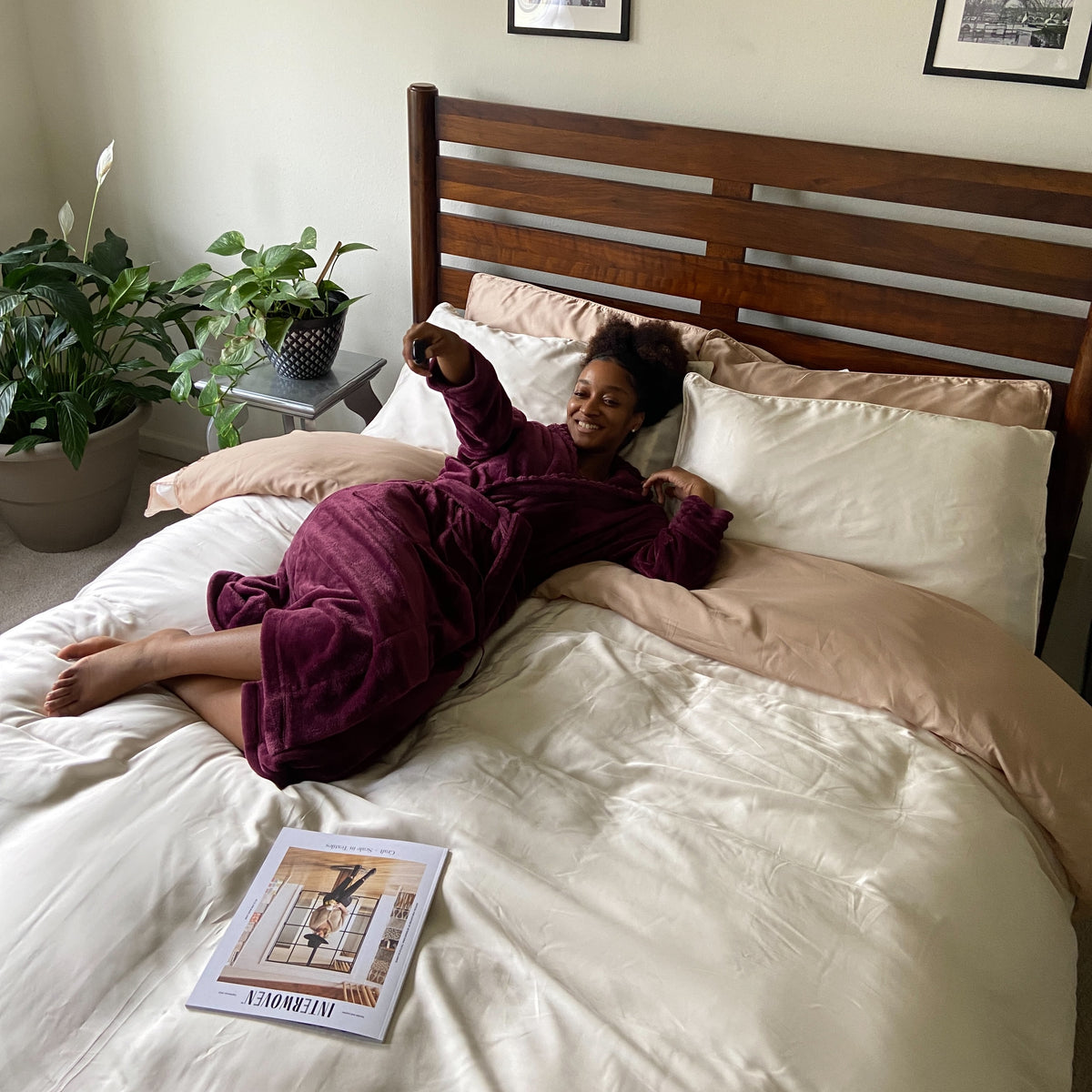 Breathable BRISA oversized eucalyptus bedding set with cooling fabric