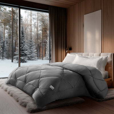 Breathable eucalyptus comforter set with plush texture